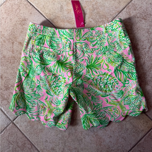 Lilly Pulitzer Pink and Green Patterned Shorts - Picture 2 of 7